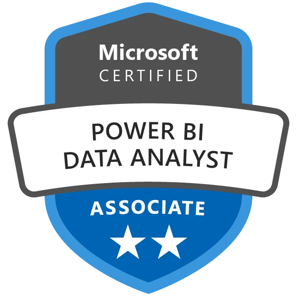 Microsoft Certified Power BI Data Analyst Associate badge